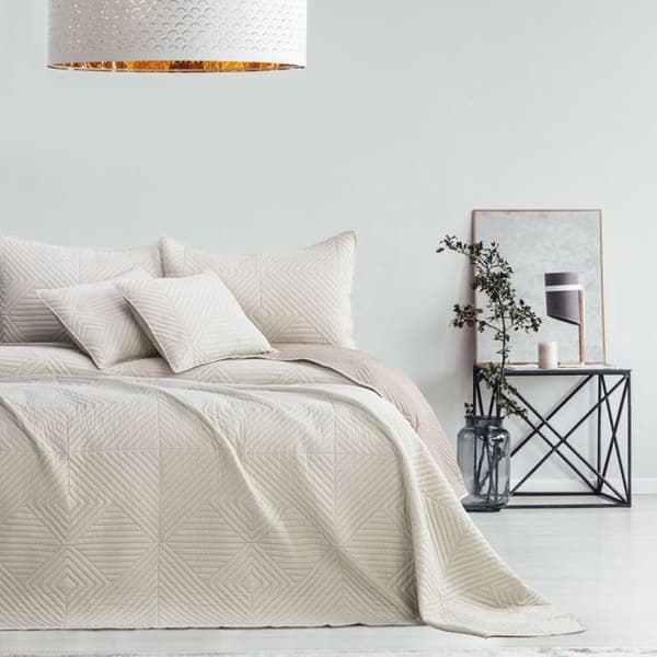 Sängöverkast - Softa - 260x280 cm - Beige - Mikrofiber - Klassisk beige