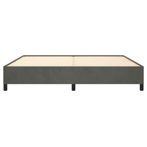 vidaXL Sängram utan madrass mörkgrå 200x200 cm sammet 347343