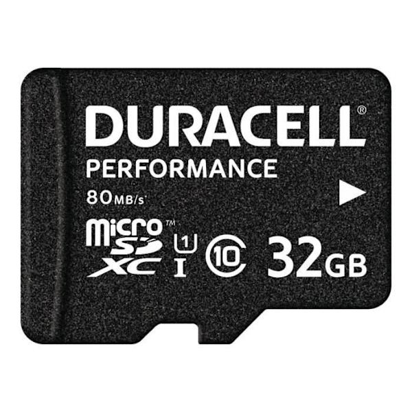 Duracell 32GB UHS-I U1 - Class10 microSDHC UHS-I Flash-minneskort (microSDHC SD-adapter ingår)