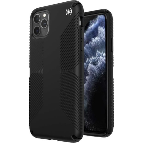Standardfodral - SPECK - iPhone 11 Pro Max - skydd 4m - halkfri - Microban Svart vit