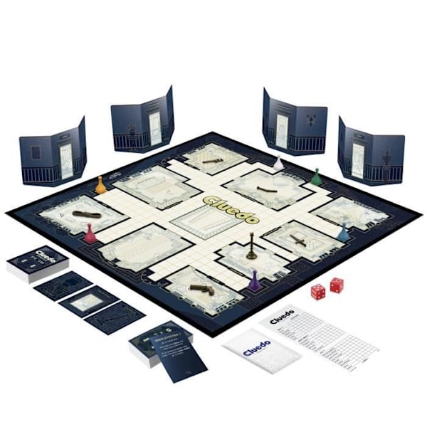 Cluedo Signature, brädspel för familjen, 2 till 6 spelare, premiumförpackning och spelkomponenter, integrerad förvaring, från 8 år. Flerfärgad