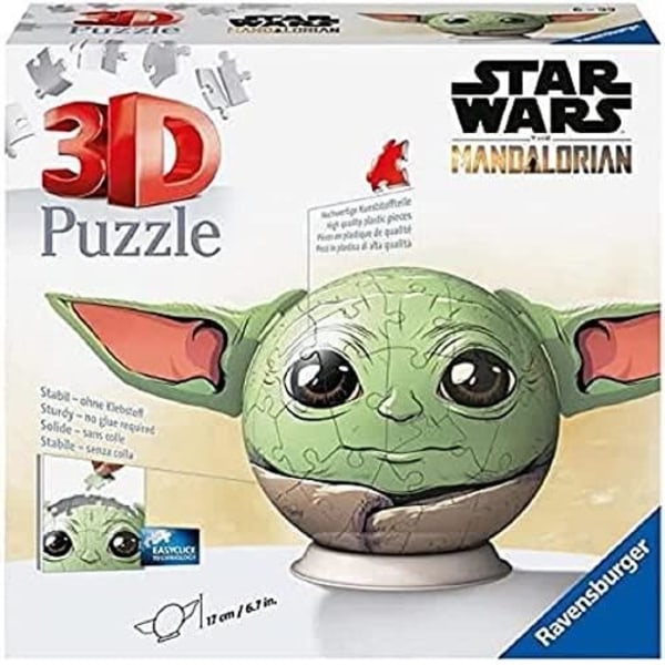 Star Wars The Mandalorian Grogu 3D-pussel - Ravensburger - 72 bitar - Från 8 år Flerfärgad