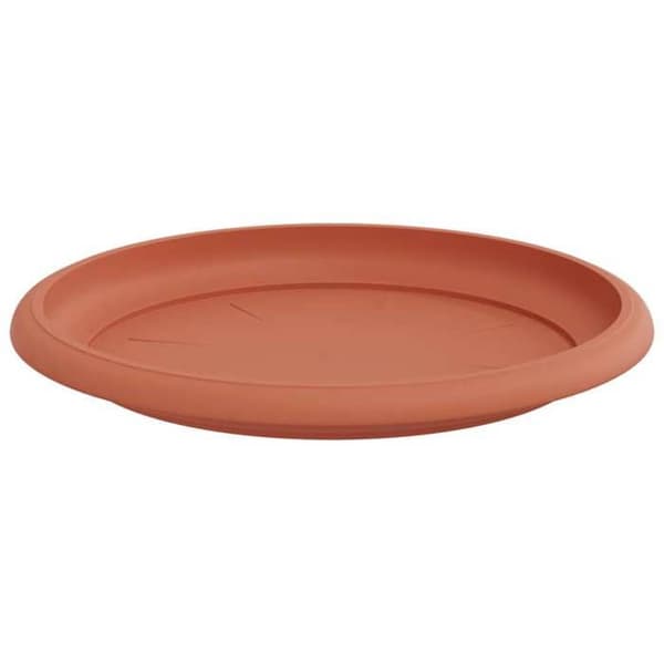 vidaXL Blomkruka rund 6 st Röd tegel Ø 19 x 2 cm Plast