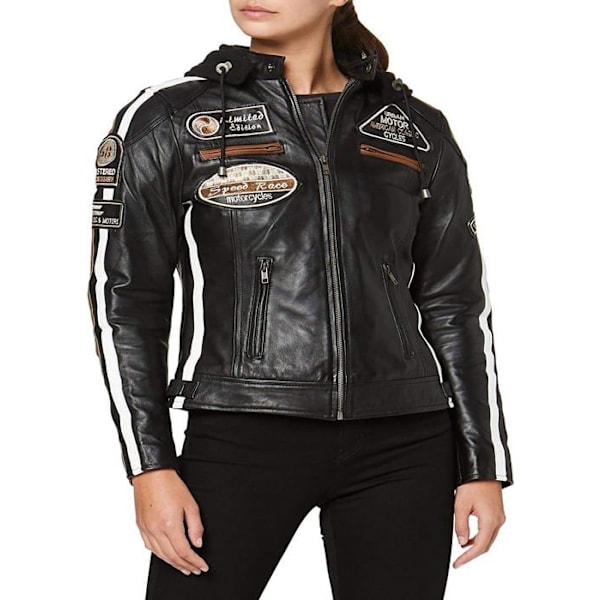 Urban läder - UR-156 - URBAN 5884 58 Leren Bikerjack 58 Urban damjackor Damen (paket med 1) Svart XXL