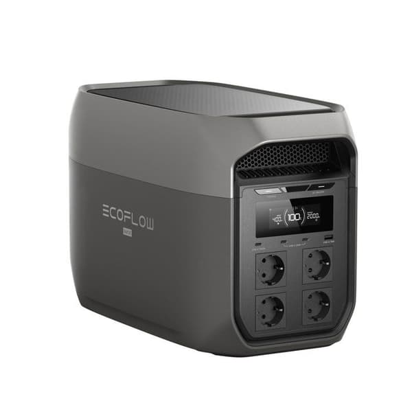 Bärbar strömstation - ECOFLOW - DELTA 3 MAX - 2 674 W max - Bluetooth - WiFi - Svart och grå svart och grått