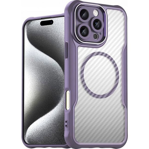 Smartphone Hurtel Silikonfodral Leading Series MagSafe för iPhone 16 Pro Max - lila