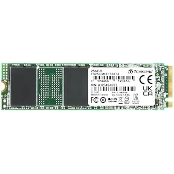 SSD Intern - TRANSCEND - MTE670T - 256 Go - M.2 2280 - PCIe NVMe 3.0 x4