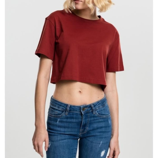 Urban Classics Dam Oversized Crop Top - Röd Röd jag