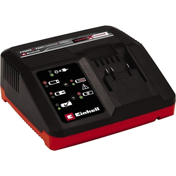 Einhell Snabbladdare Power X-Change (18V, litium-ion, 200-260V, 50-60 Hz, snabbladdning 4 A) Svart