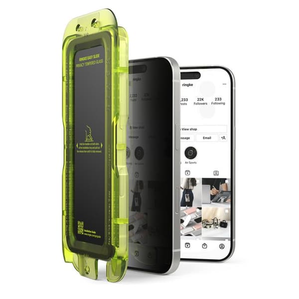 2-pack Ringke Easy Slide Privacy Härdat Glas Skärmskydd för iPhone 17 Pro Max - Integritet Integritet