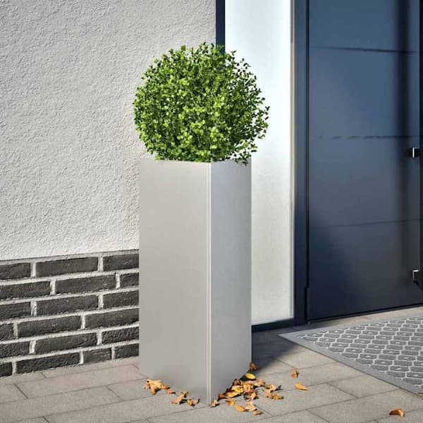 vidaXL Triangulär planteringslåda 40x40x75 cm galvaniserat stål 851167