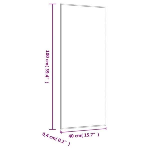 vidaXL Väggspegel 40x100 cm Rektangulär 350448