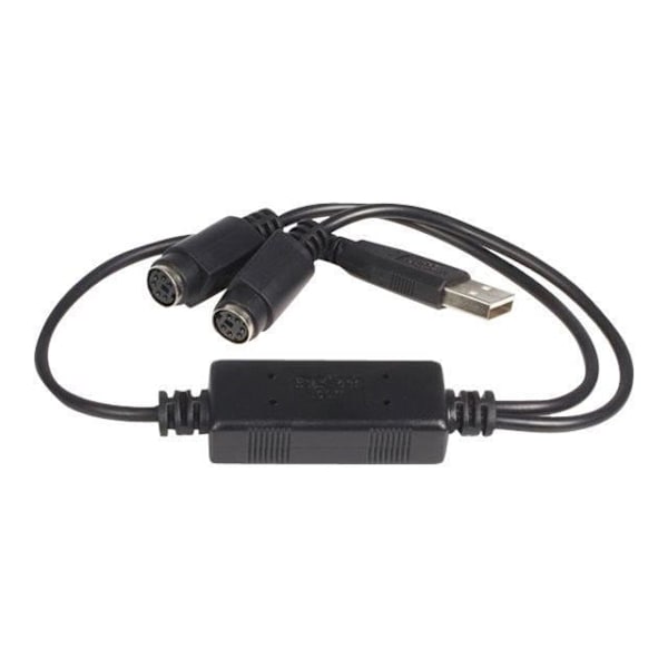 Adapter tangentbord/mus - STARTECH - USBPS2PC - USB till PS2 - Klar att använda - Svart