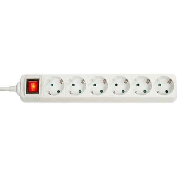 LINDY AC effektbrytare 250V 3500 Watt Output Connectors: 6 1,4m White-73103