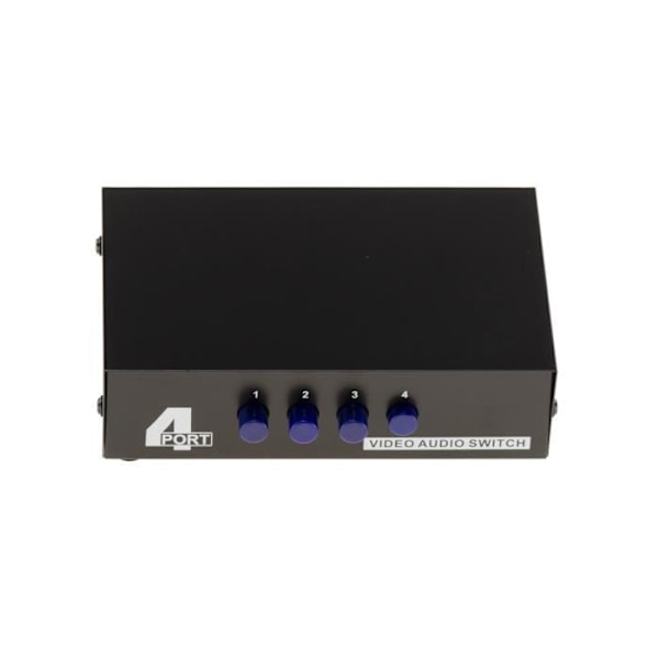 AUDIO Switch - Nål - 4 Portar - RCA - Passiv - Metall