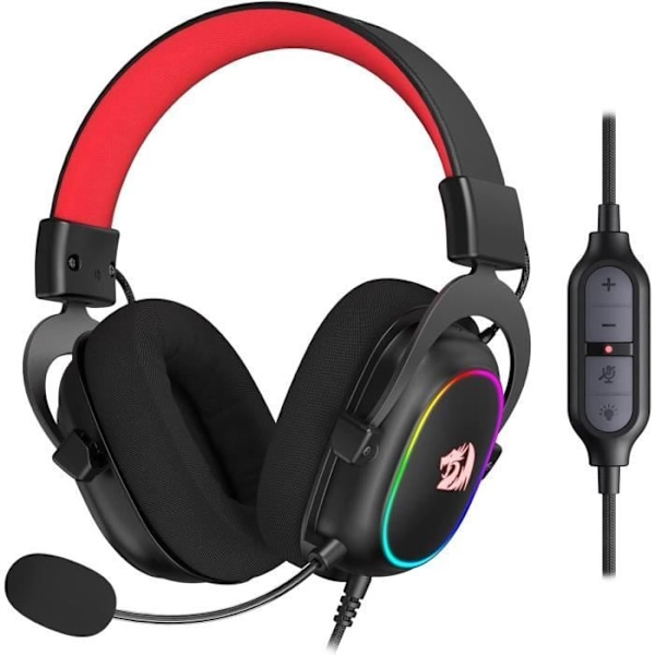 Trådbundet Spilledåse - Redragon - H510 Zeus - Surroundlyd 7.1 - Minneskum Øreputer - RGB
