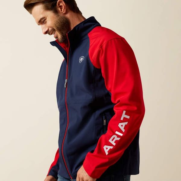 Ariat Team EQ full zip ridjacka marinblå/röd S
