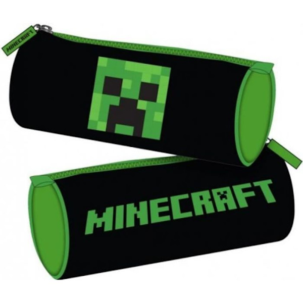 Pennfodral - Minecraft - 22cm - Svart - Hög kvalitet - 1 fack Svart