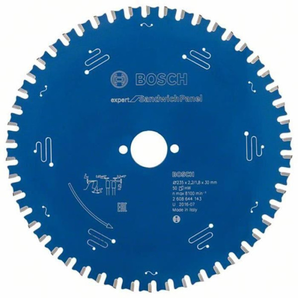 Cirkelsågblad - Bosch - Expert för sandwichpanel - 235 x 30 x 1.8 mm - 50 tänder - 1 styck