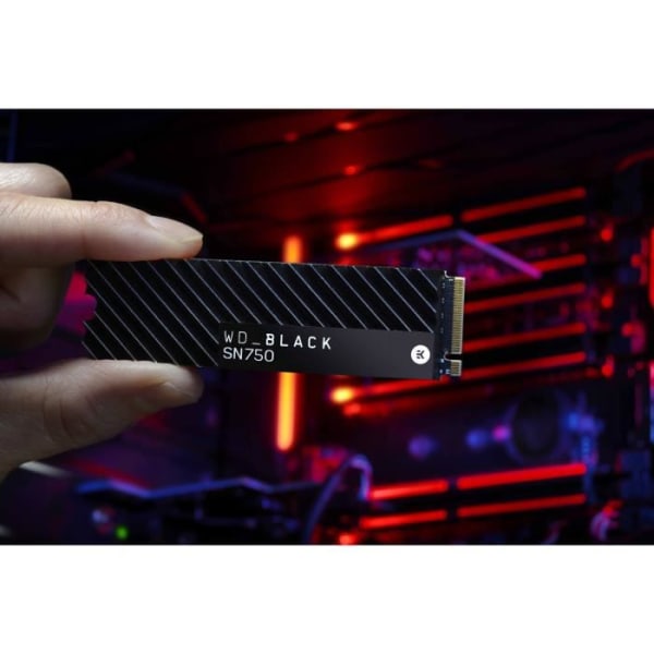 WD Black™- Intern Solid State Drive - SN750 - 500 GB - M.2 NVMe (WDS500G3XHC-00SJG0) med kylfläns
