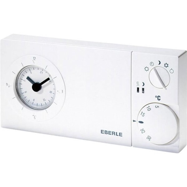 Inbyggd rumstermostat - EBERLE - Eberle Easy 3 SW - Programmerbar - 5 till 30 °C - Modern design