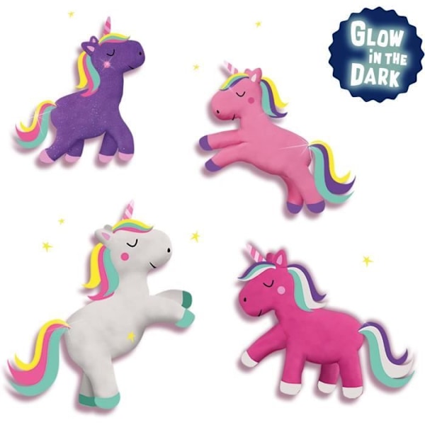 Unicorn modelllera 4x90 g - SES CREATIVE - Speciellt designad för att skapa magnifika enhörningar. Flerfärgad
