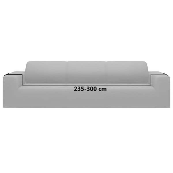 vidaXL Stretch Cover för 4-sits soffa Grå polyesterjersey 332943