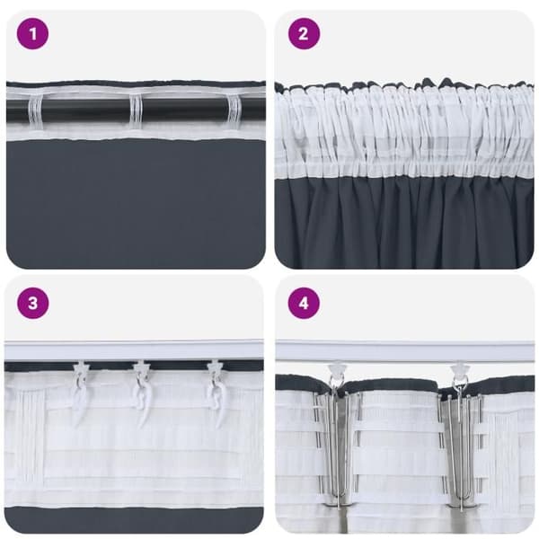 Dämpande sammet gardiner 1 par grå silver 140x245 cm ögla polyester Soft Touch Silvergrå