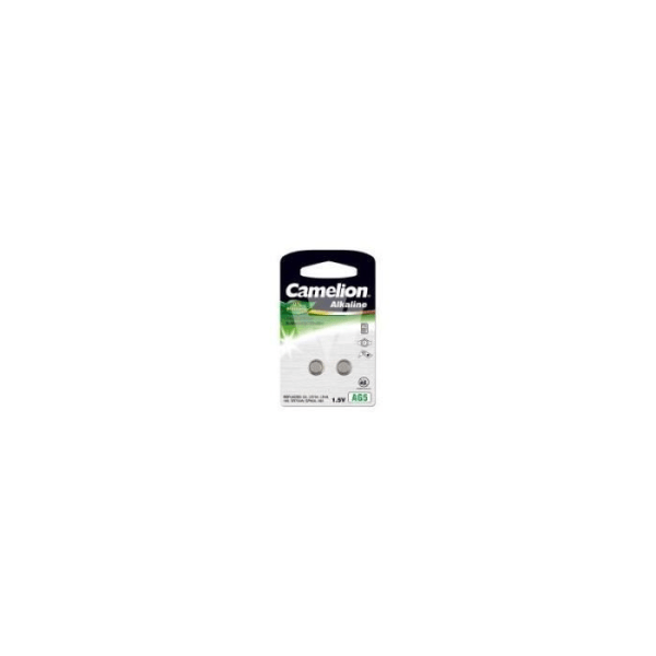 Alkaliska knappbatterier AG 5 / LR754 / 393 / 193 / Blister med 2 "MERSILVERFRI" CAMELION-batterier