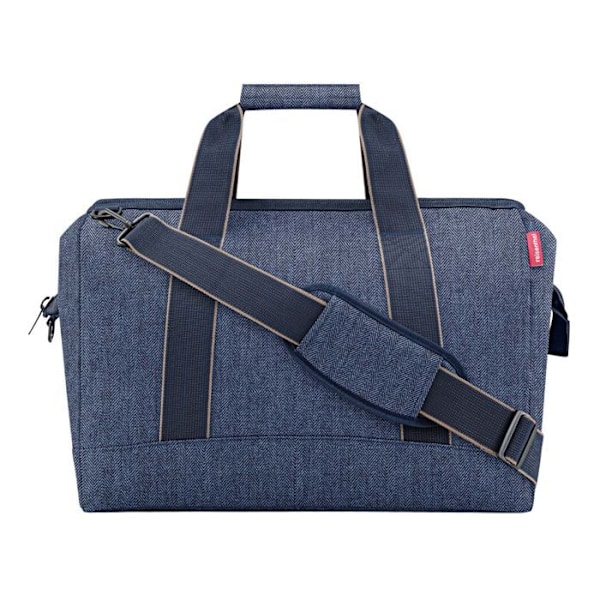 Axelväska - reisenthel - Allrounder L - Fiskbensmönster Mörkblå - 30L - Unisex mörkblå