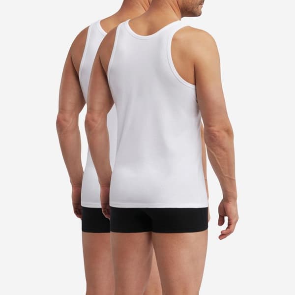 2-pack herrtermoreglerande bomulls sportlinnen Vit M