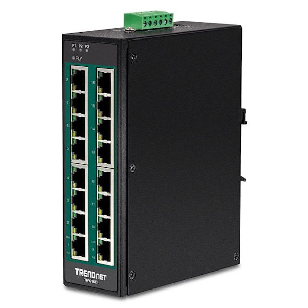 trendnet 16-portars hard.ind.se poe+ switch din-rail blackRouter, wifi, nätverk 16-PORTS HARD.IND.SE POE+ SWITCH DIN-RAIL 150937 Svart