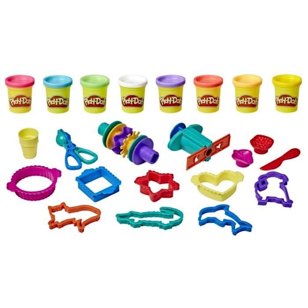 Play-Doh Super tillbehörsbox med 8 burkar modellera, utbildningsspel för barn från 3 år och äldre Super Box