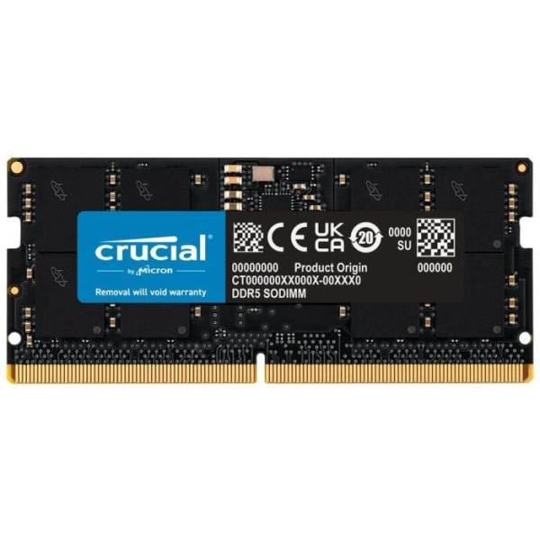 RAM-minne - CRUCIAL - DDR5-4800 SODIMM - 16 GB (CT16G48C40S5)