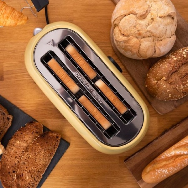 Cecotec Vertikal Brödrost Digital ClassicToast 15000 Gul Extra Dubbel Gul; Svart; Stål