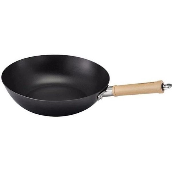 Wokpanna - KÖKSKUL MED BEKA - Bali - 28 cm - För alla typer av spisar + induktion - Svart Svart