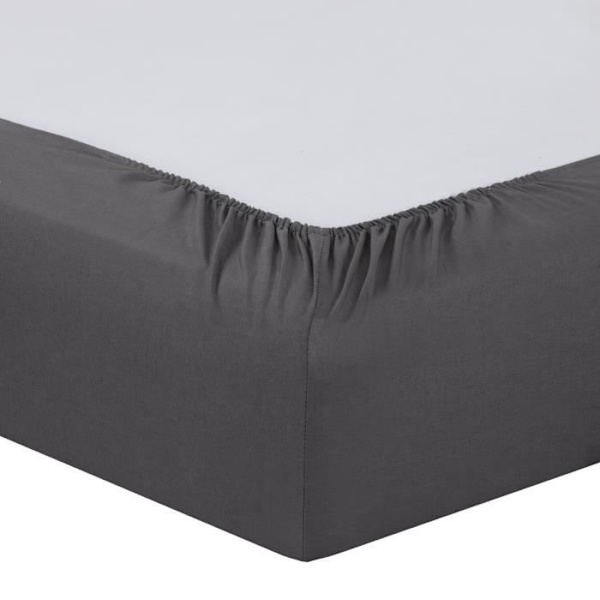 Vision - Antracit lakan - 180x200cm - 100% bomull Kolgrå