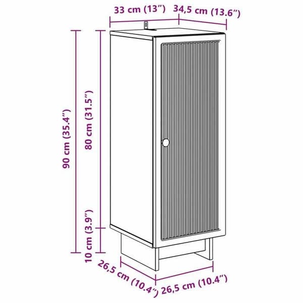 vidaXL Buffé Vit glänsande 33 x 34,5 x 90 cm Ingenjörsträ 893909