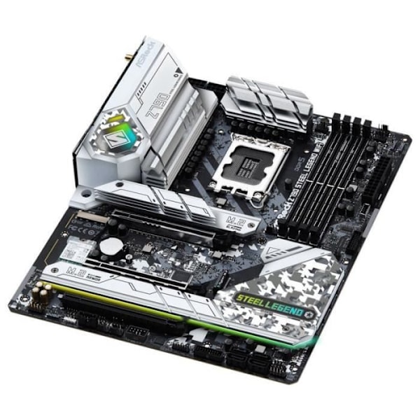 Moderkort - ASRock - Z790 Steel Legend - WiFi 6E - DDR5 SDRAM - Socket LGA1700