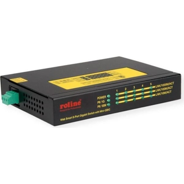 ROLINE Netzwerk-Switch Gigabit Ethernet (10/100/1000) Power over Ethernet (PoE) Schwarz () - 21.13.1162 Svart