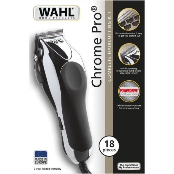 WAHL ChromePro 20103.0460 hårklippare - PowerDriveTM-motor - 24 delar