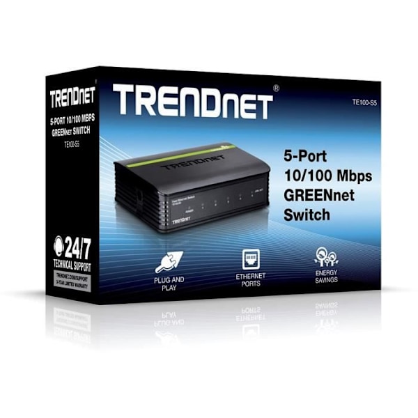 TRENDnet TE100-S5 - 5-portars Ethernet-switch