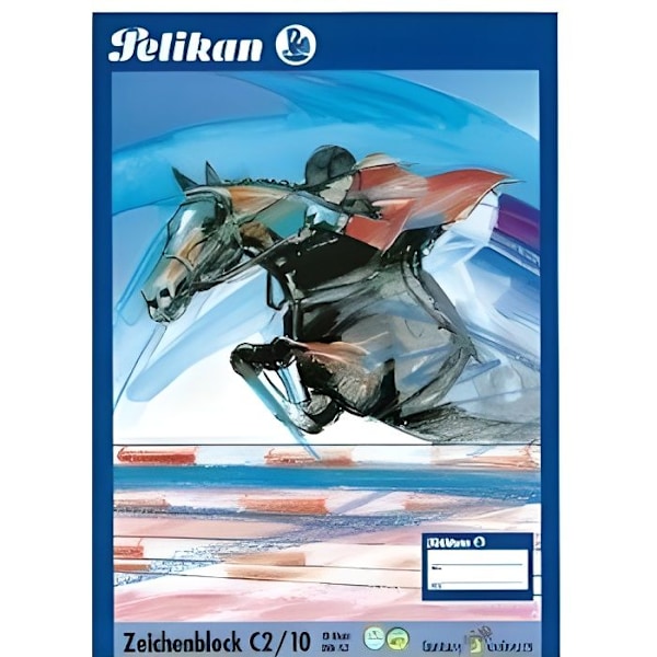 Ritblock - PELIKAN - C 2/10, A2 - 100 g/m2 - 10 ark - Vit Vit