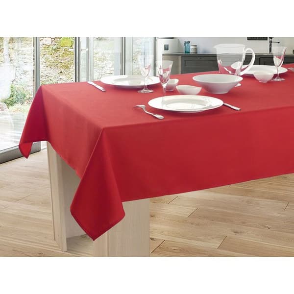 Röd enfärgad rektangulär duk anti-fläck 150 x 240 cm - 100% polyester, vattenavvisande Röd
