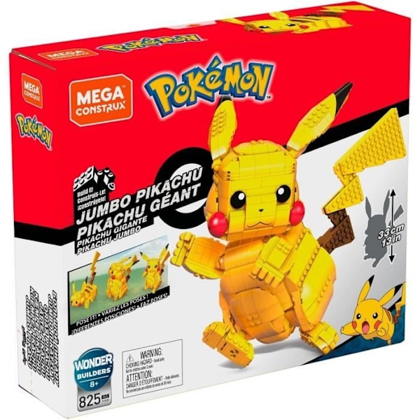 Mega Construx - Pokémon Giant Pikachu - Byggstenar - Från 8 år FVK81 Gul