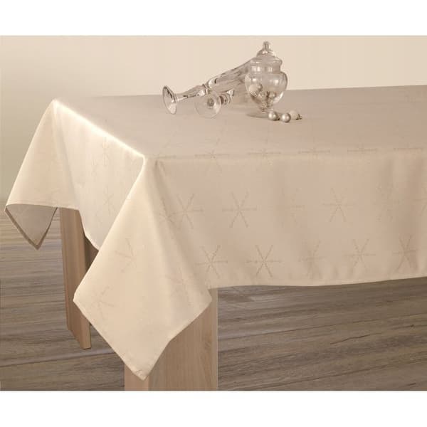 LE LINGE DE JULES Rektangulär duk 150x300 cm Kräm & Guld Lurex - 92% polyester, 8% metall Grädde, guld