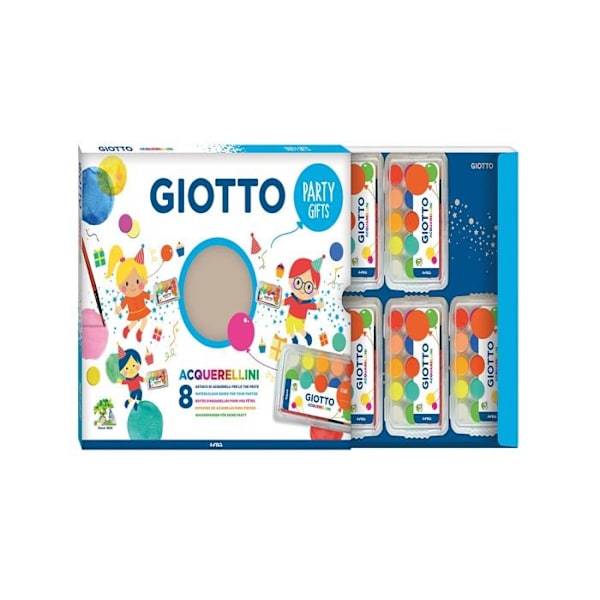 Giotto färgset - 315000 - Acquerellini Party Present - Födelsedagsset Gouachepastiller