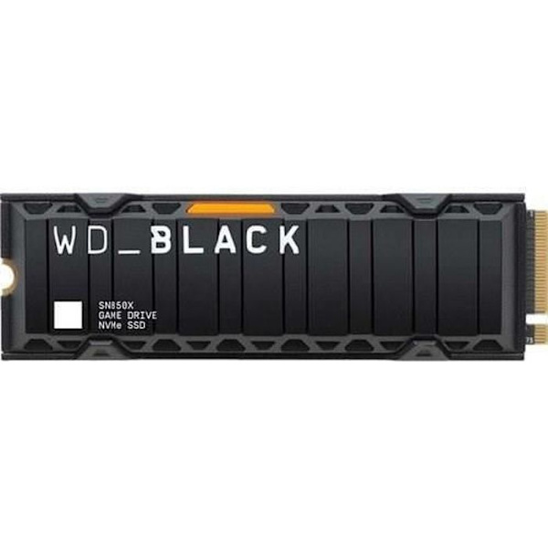 WESTERN DIGITAL SN850X hårddisk - NVME SSD - 1TB intern - M2-format med kylfläns - Svart