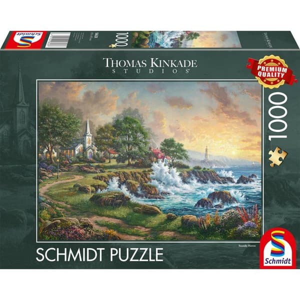 Pussel 1000 bitar - SCHMIDT SPIELE - Thomas Kinkade Studios - Tillflykt vid havet - 1000 bitar