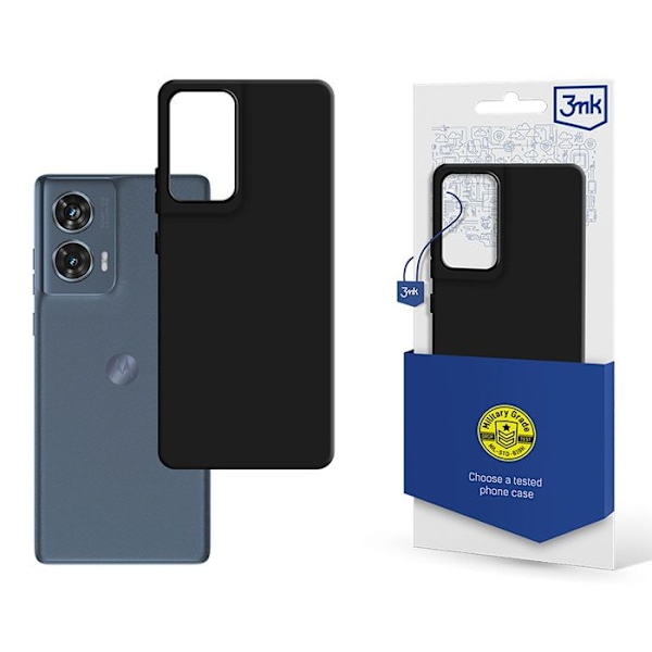Fodral - 3mk - Motorola Edge 50 Fusion - Svart - Halvstyv - Matt Svart